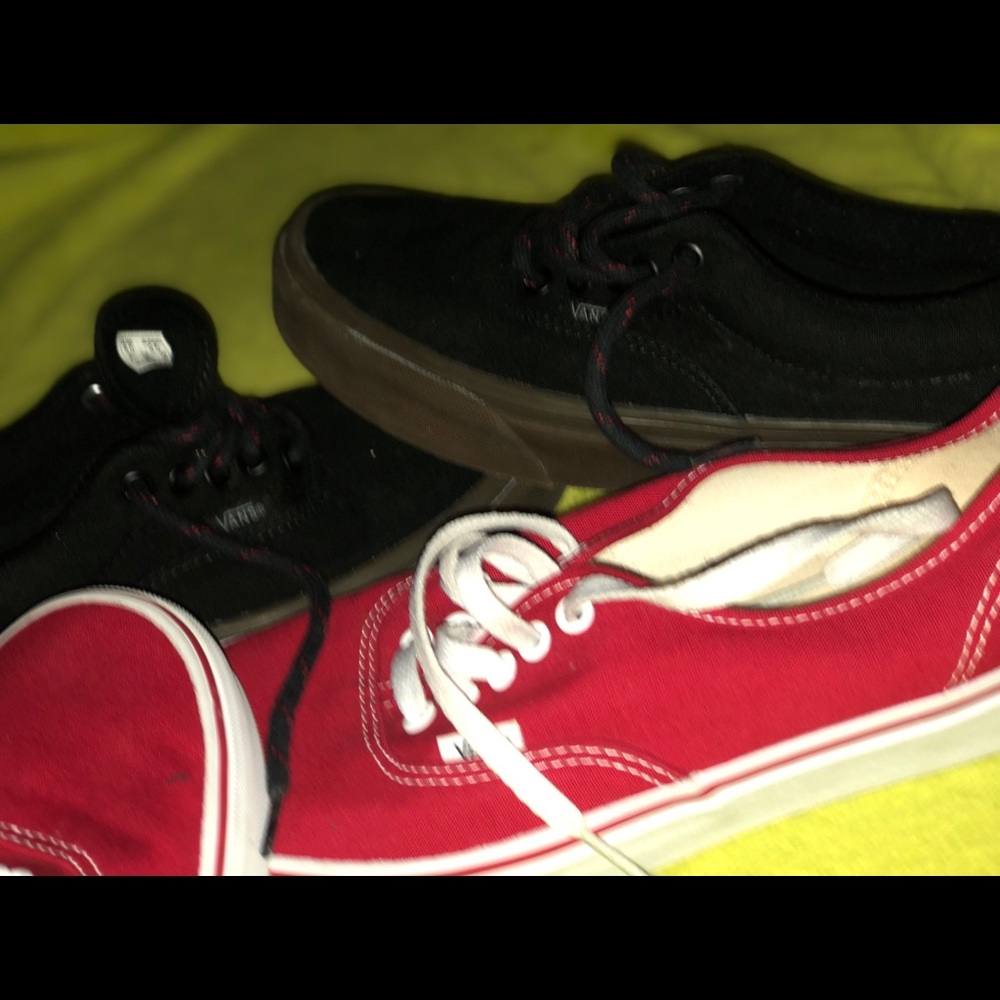 black and red vans